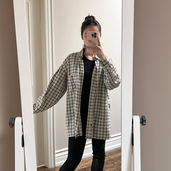 Gordie Howe oversized plaid mens shirt - Picture 9 of 11